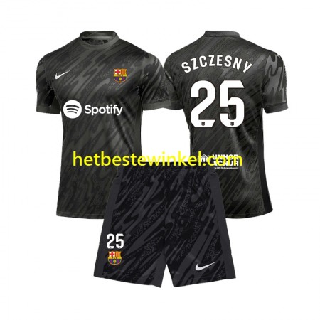 FC Barcelona Wojciech Szczesny 25 Voetbalshirts Doelman Kind Uit 2024-25